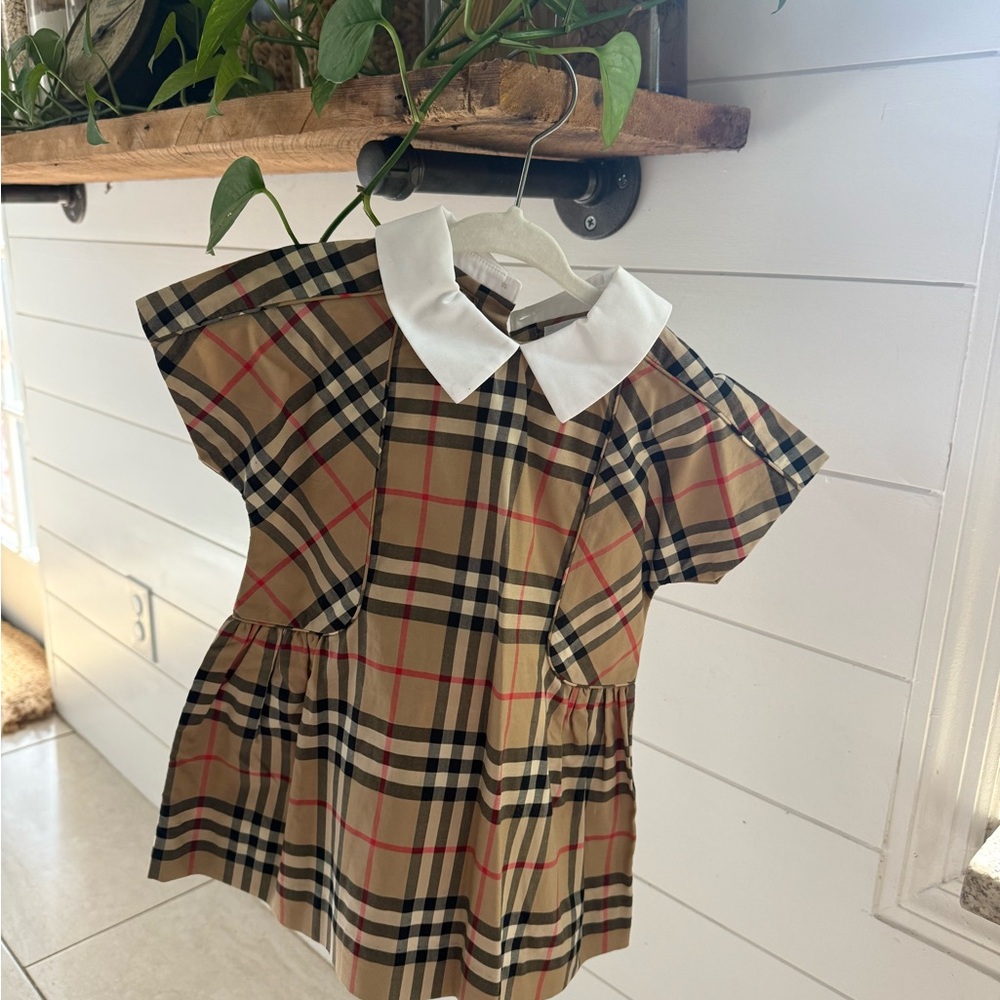 Authentic Burberry Baby Girl Dress 12 months new with tags
